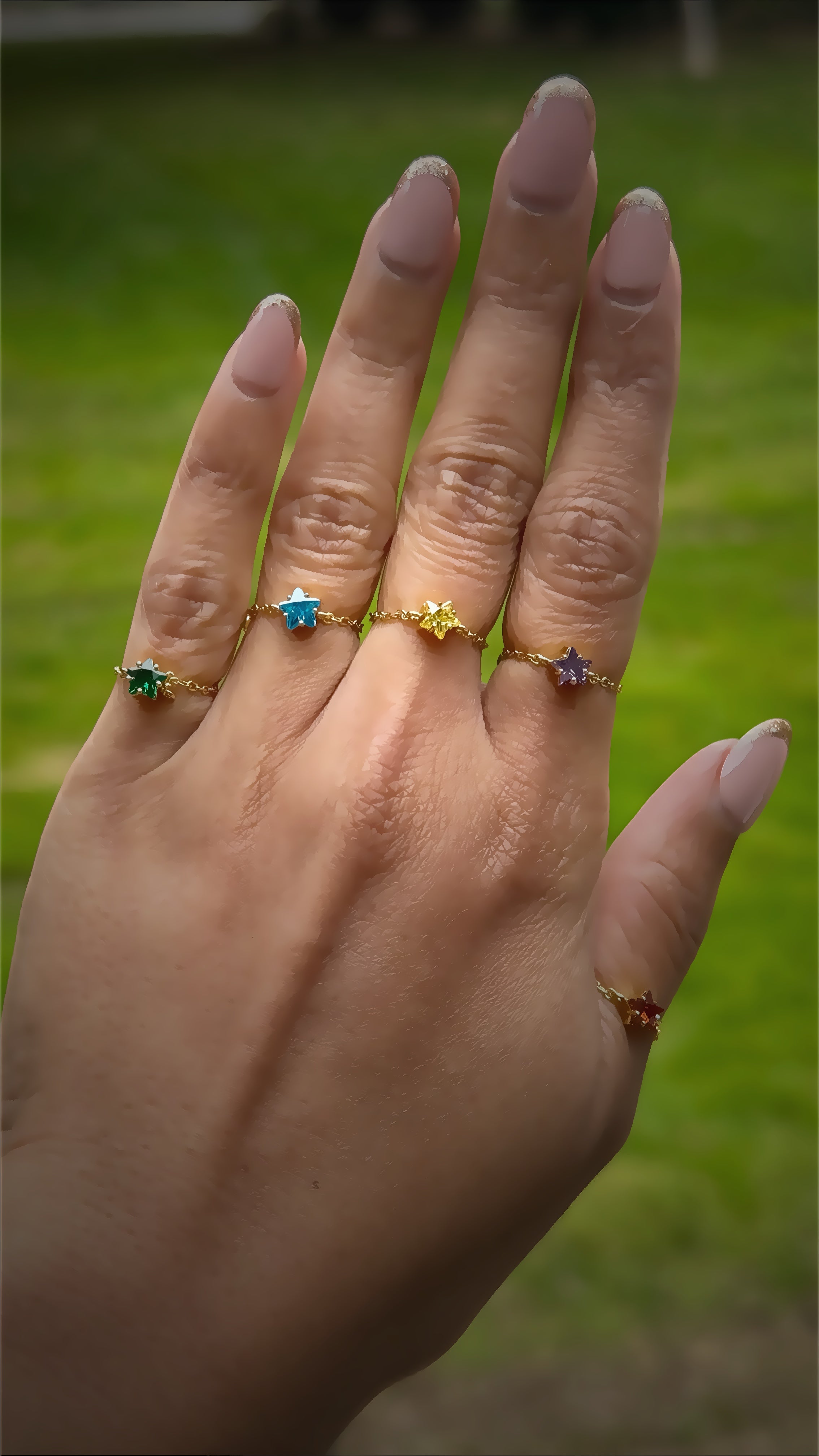 Sterling Silver Adjustable Chain Ring