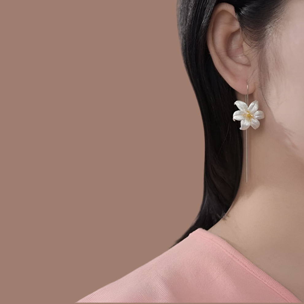 Hibiscus Flower Earrings