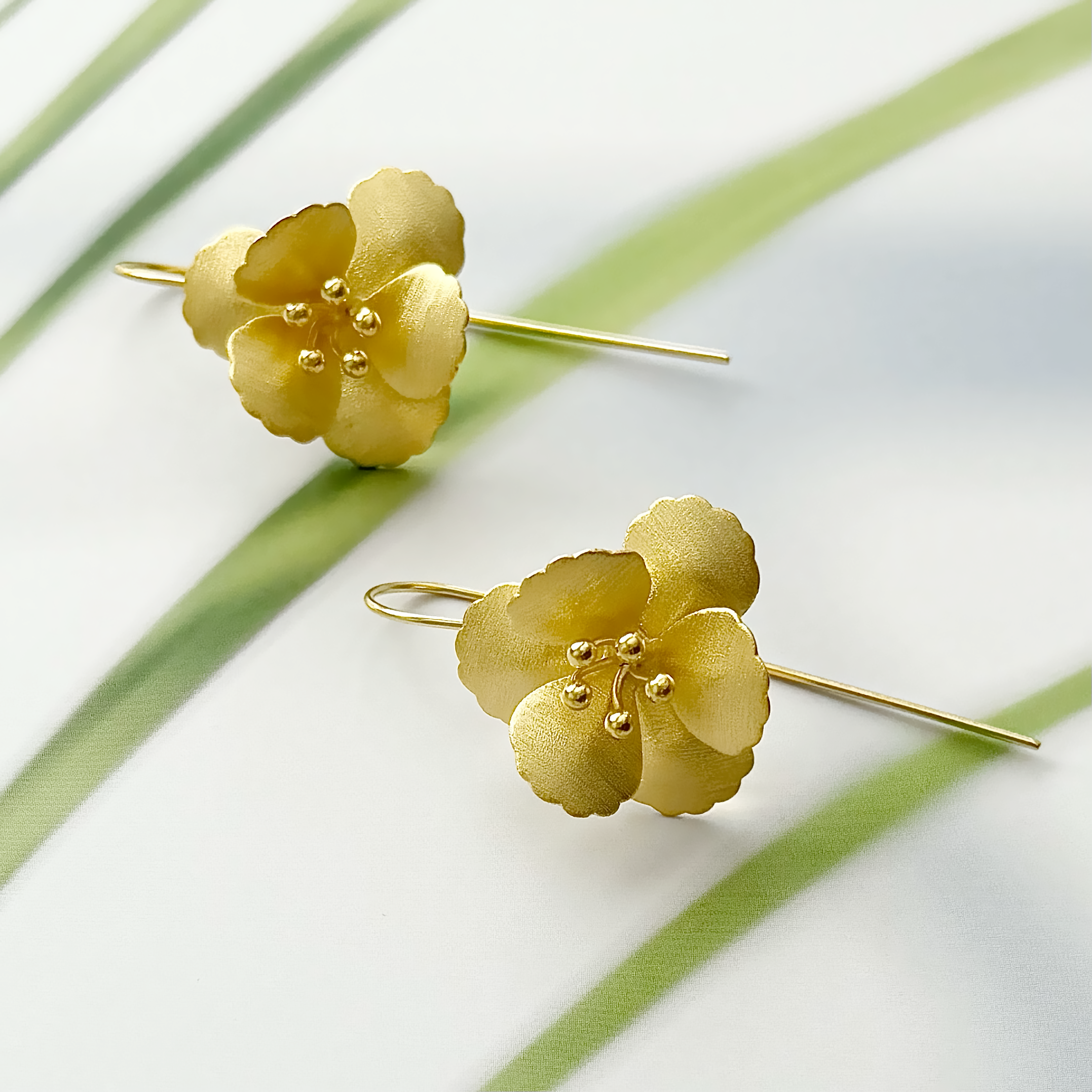 Handmade gold plated earrings