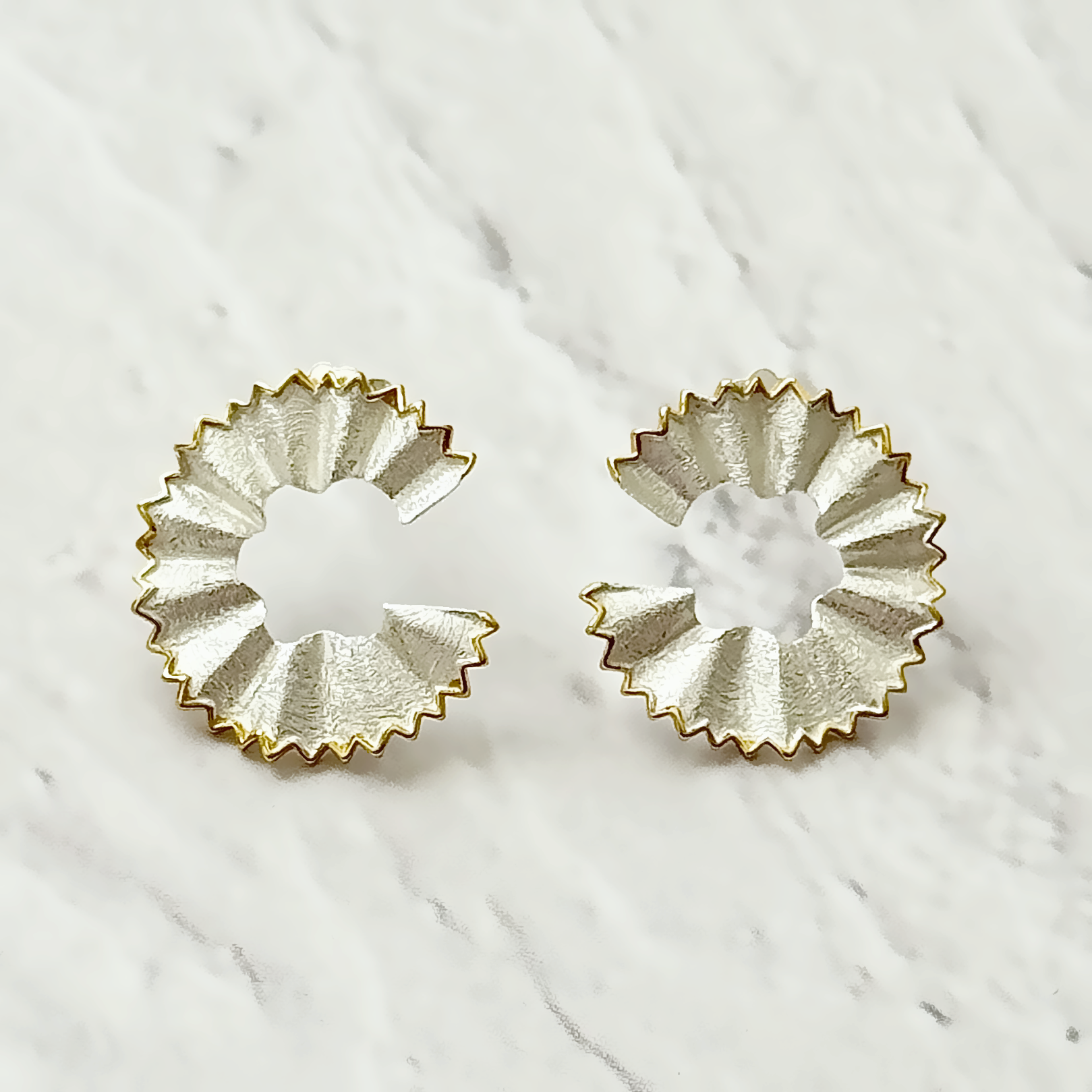 Pencil Shavings stud earrings