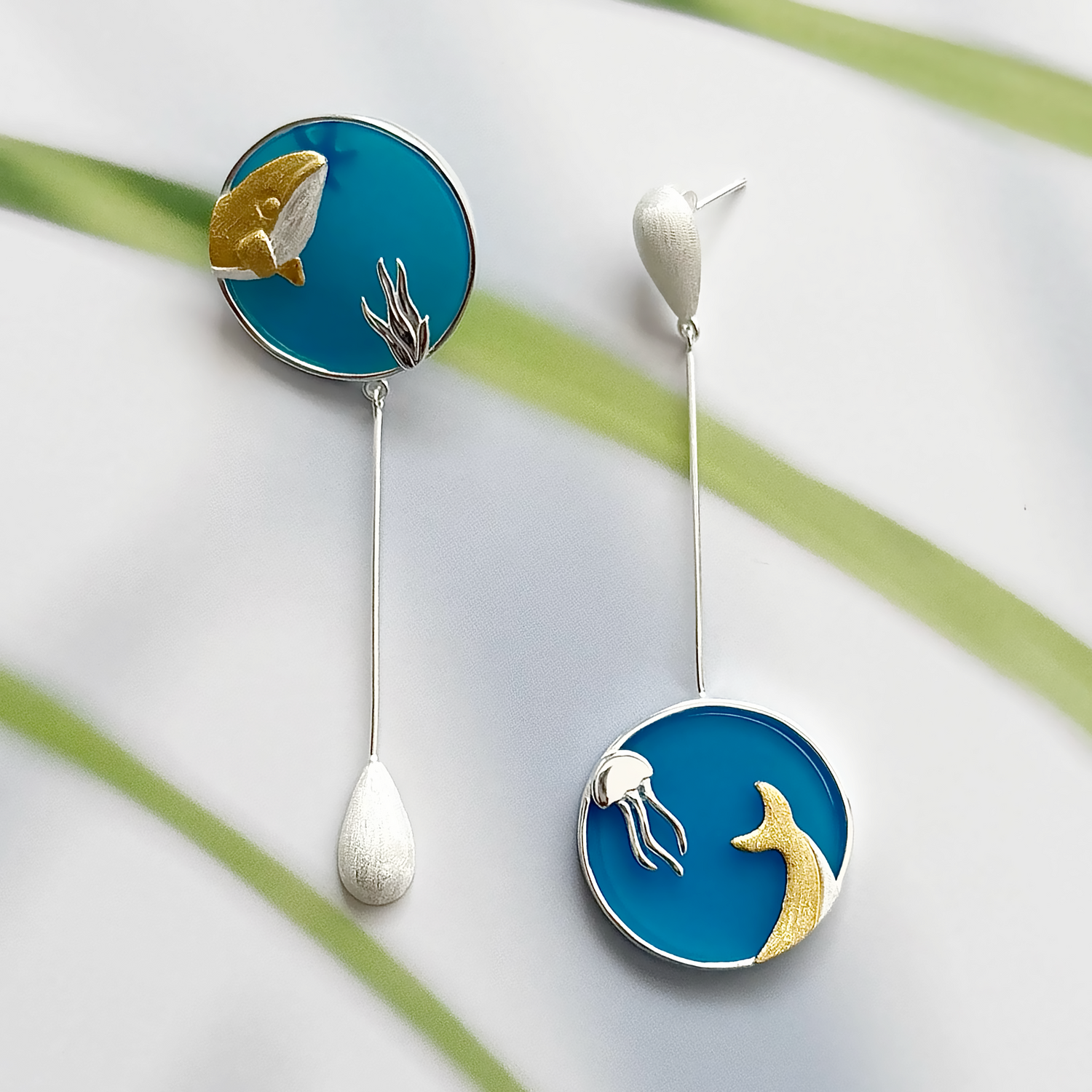 Long Sea Animal Earrings