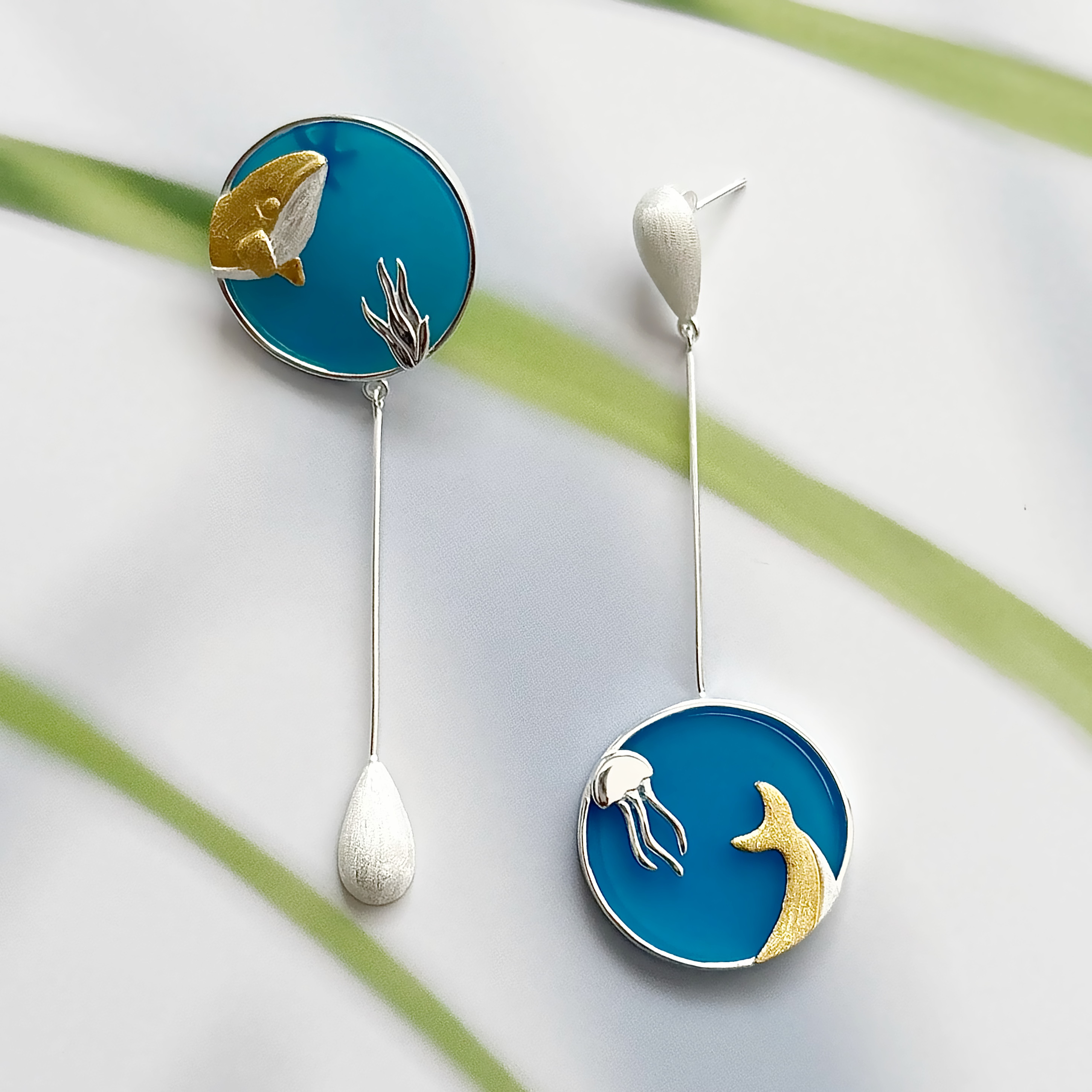 Long Sea Animal Earrings