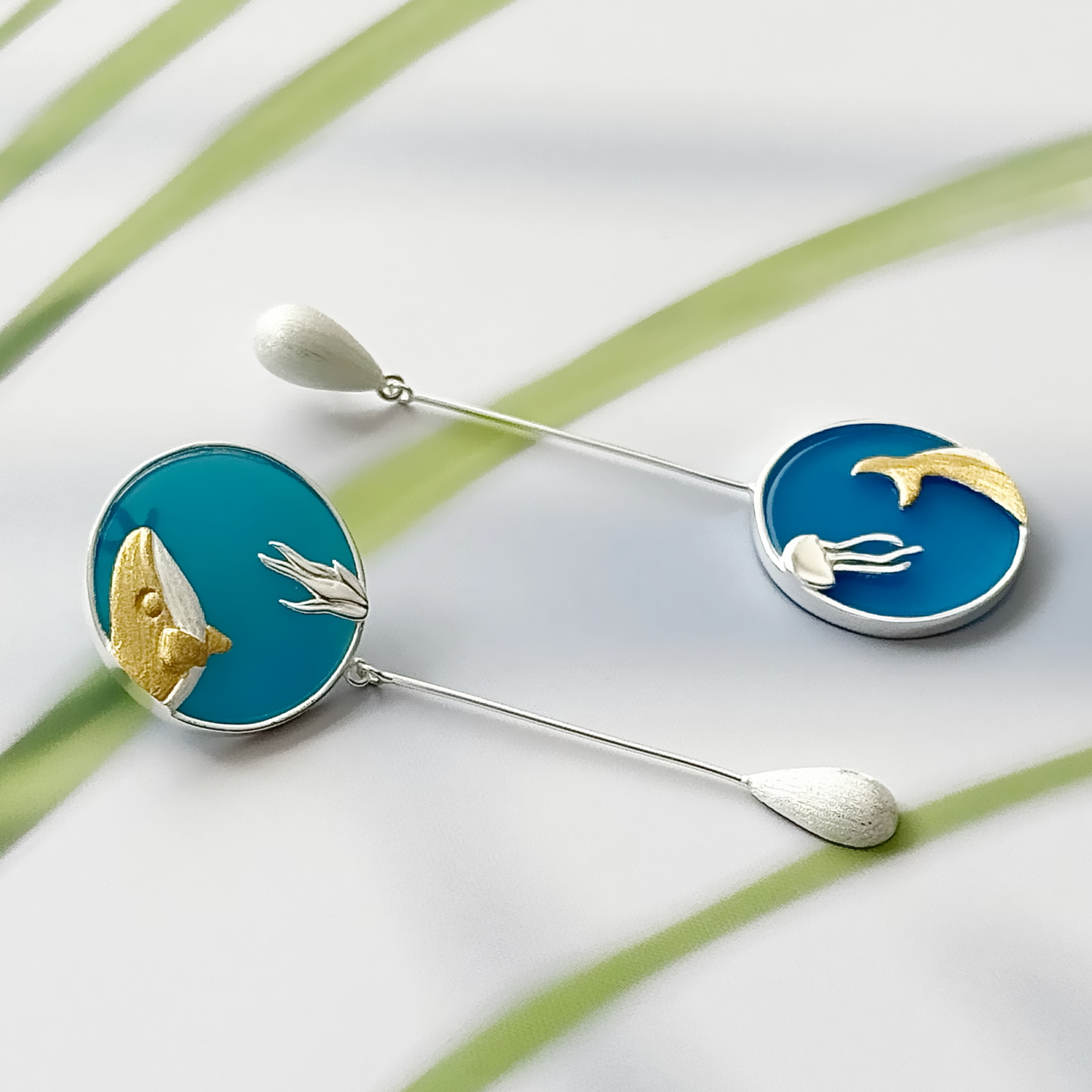Blue Whale Earrings