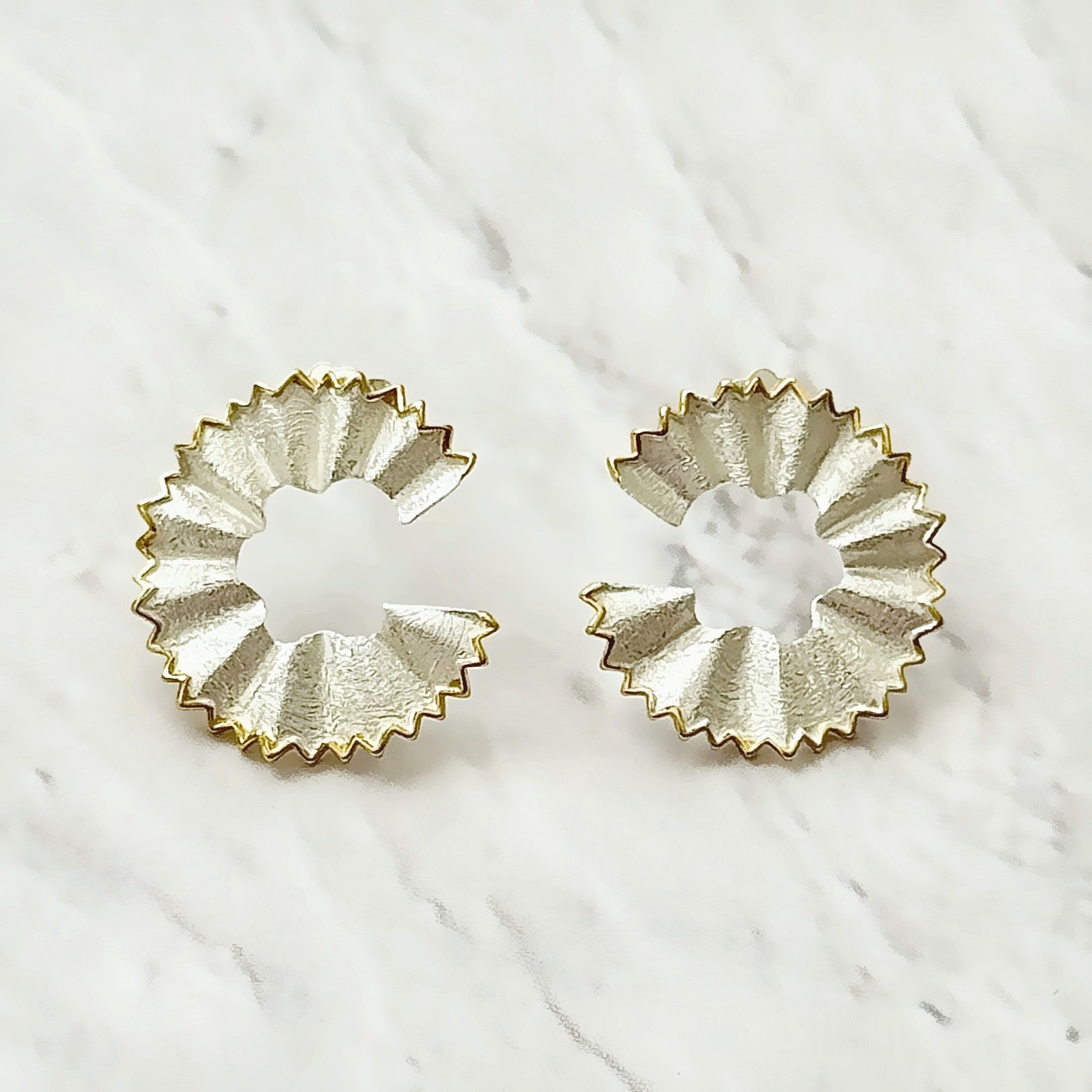 Pencil Shavings stud earrings
