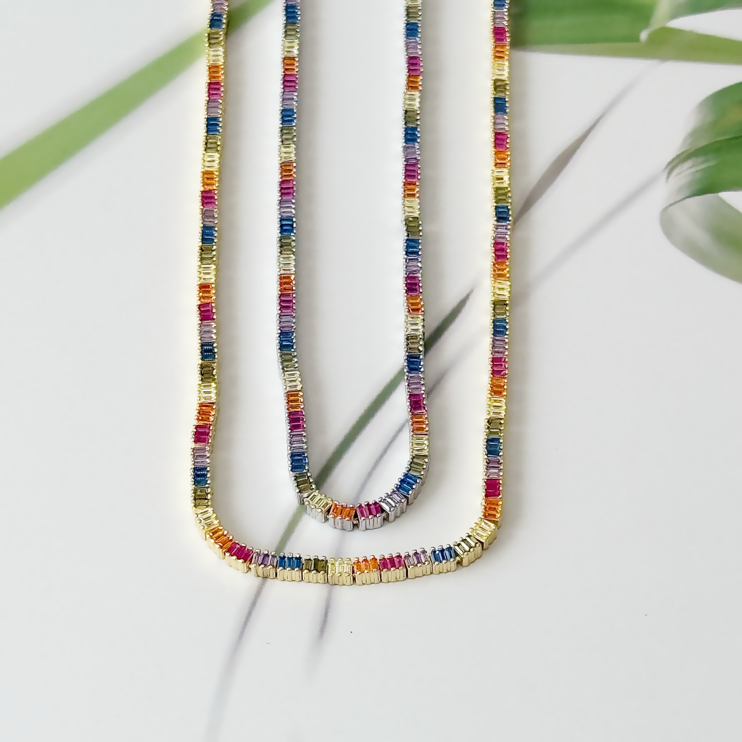Colorful Silver Necklace