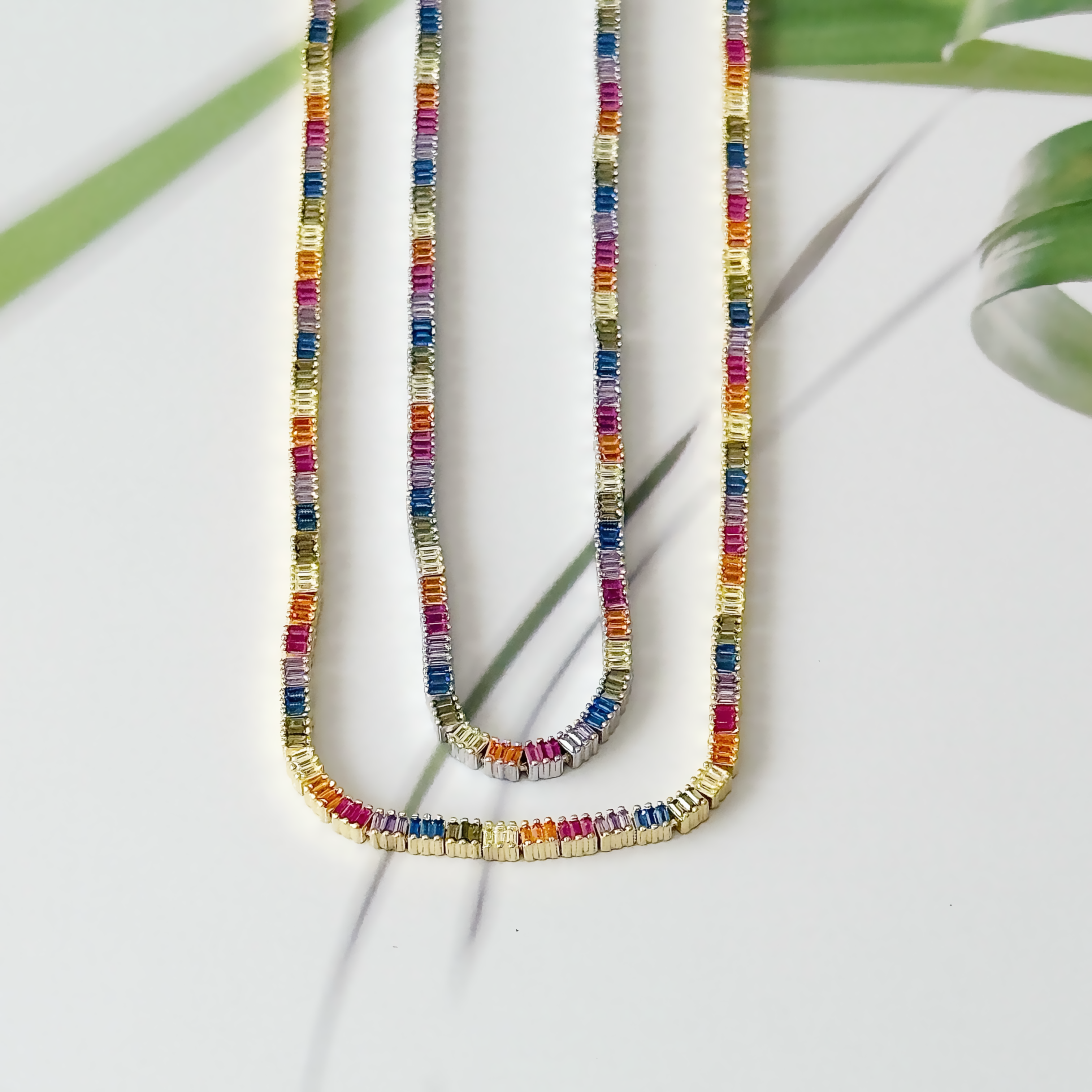 Colorful Silver Necklace