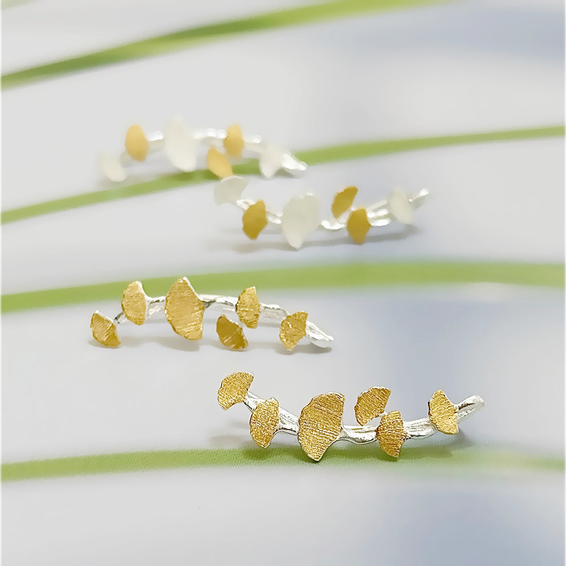 Ginkgo Climber Earrings