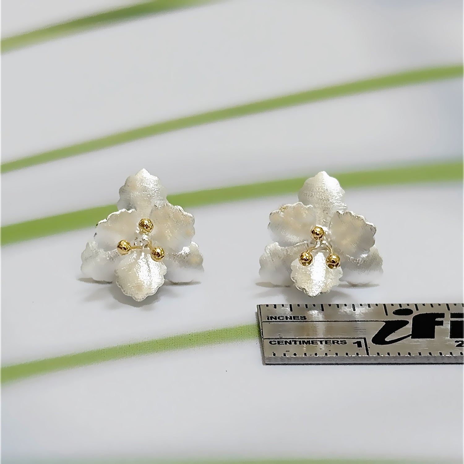 Sterling Silver Flower Earrings