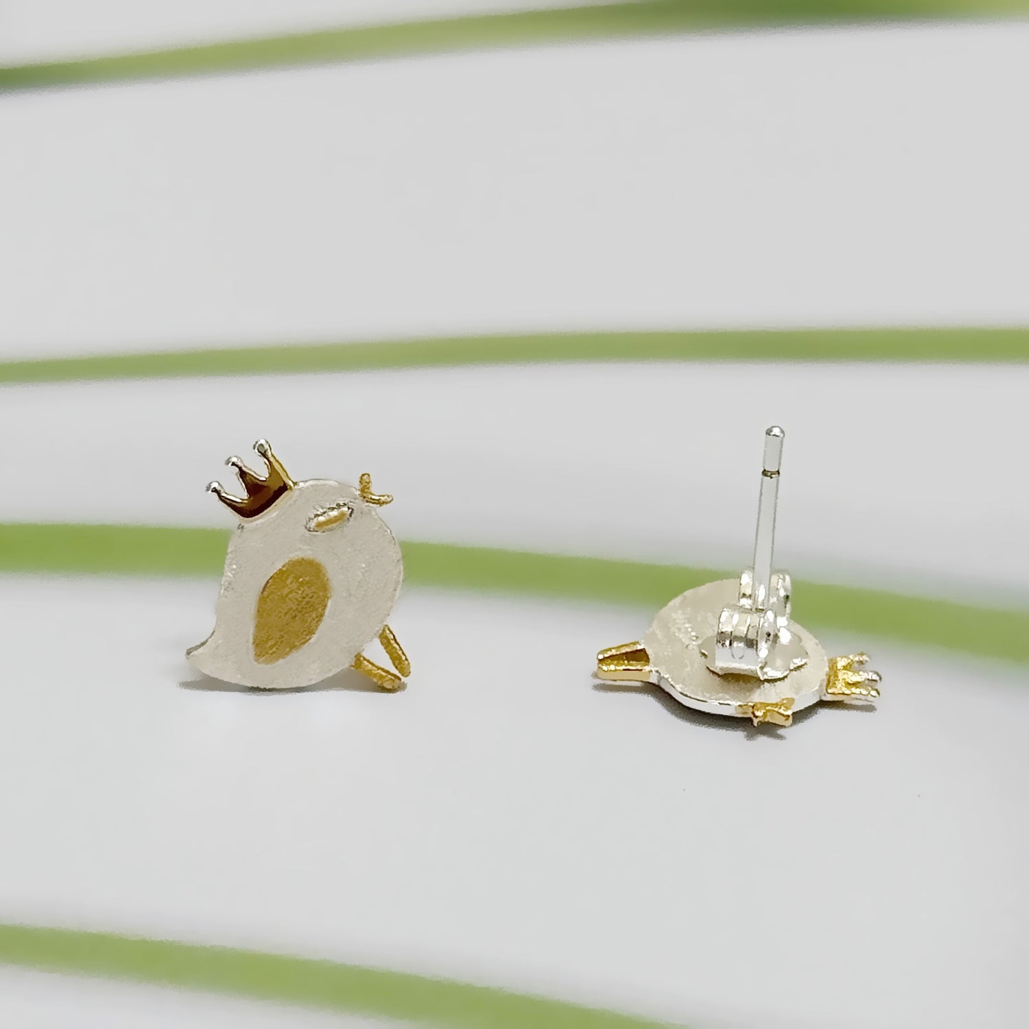 Minimalist bird earrings