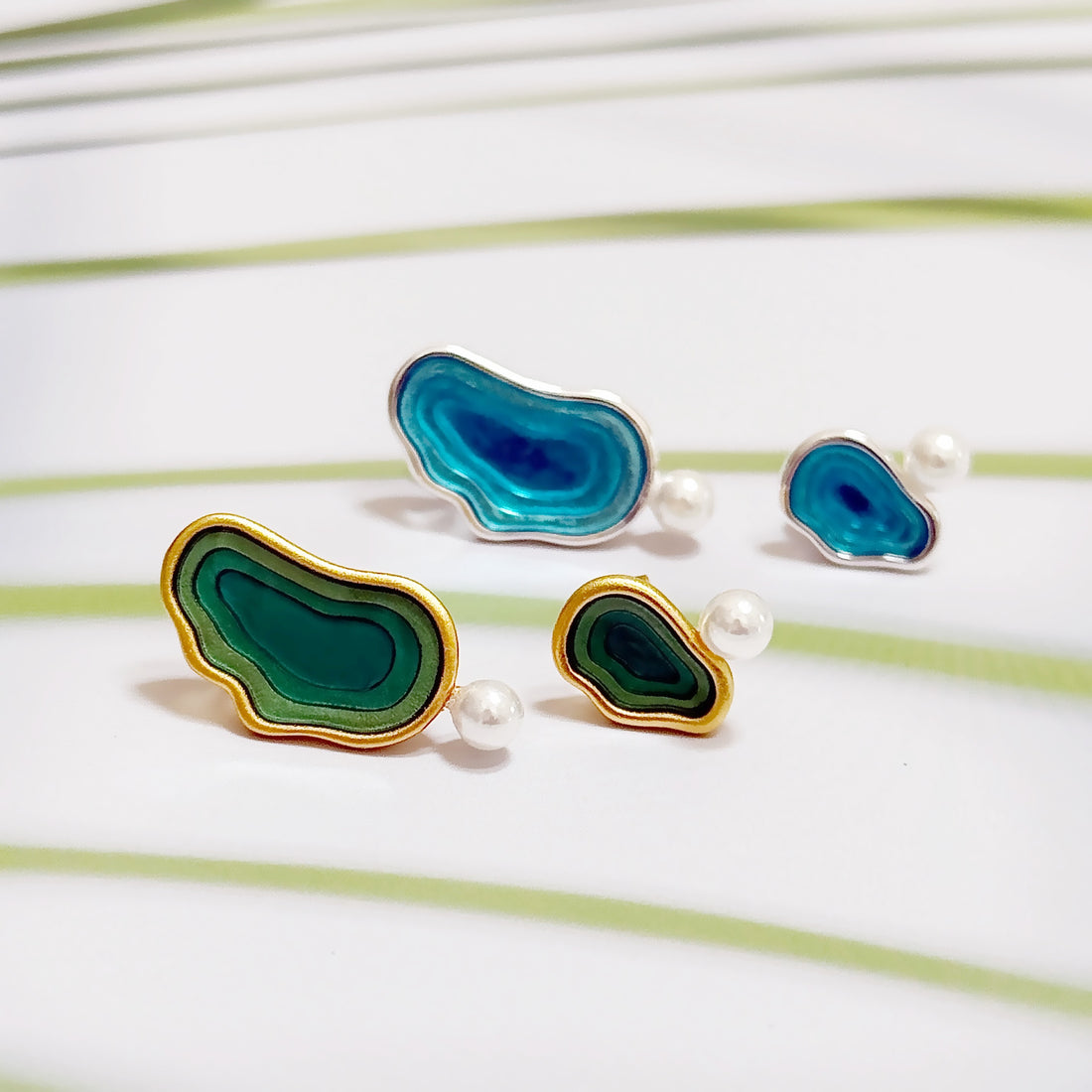 Lake Inspired Earrings