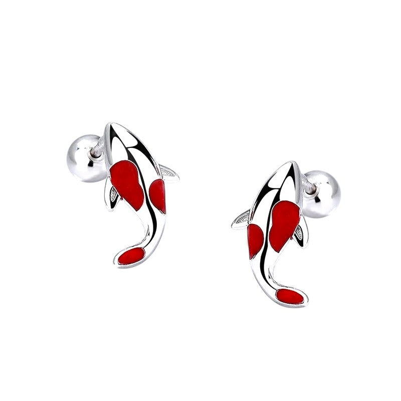 Koi Fish Stud Earrings