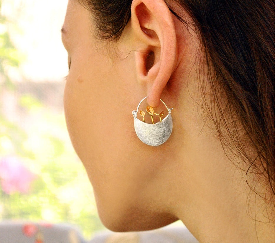 Silver Hoop Earrings 