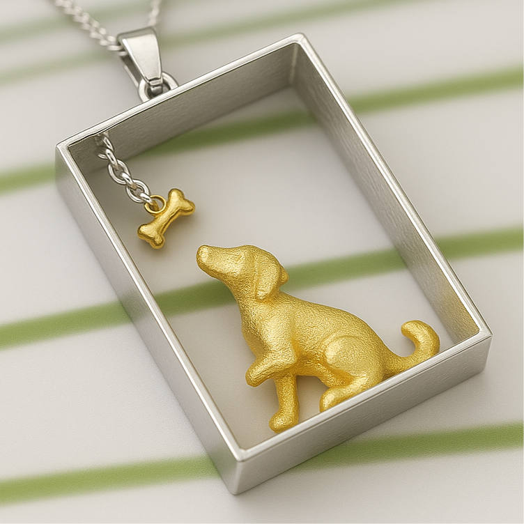 Dog lover keepsake silver jewelry 