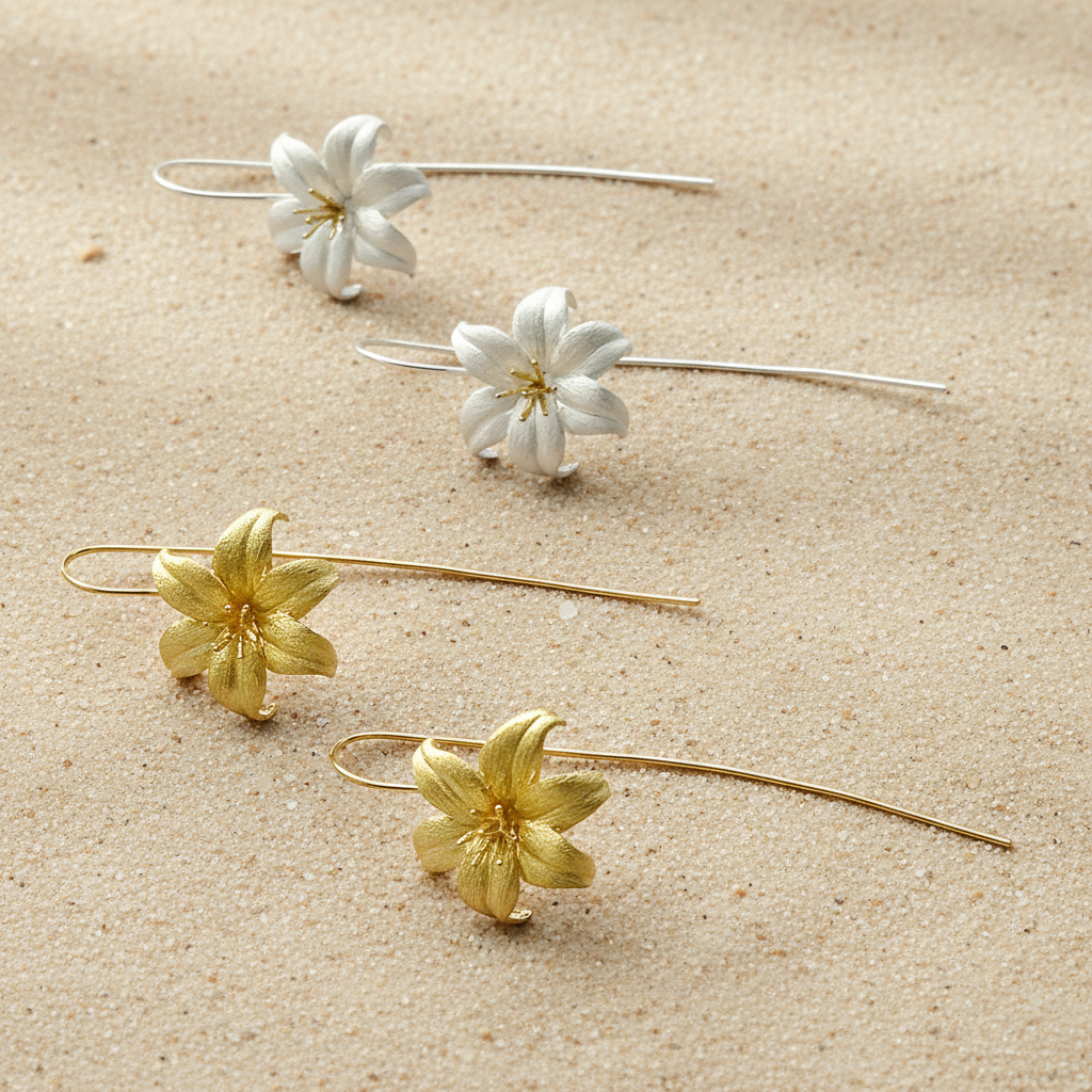Fine Silver Flower Jewelry