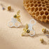 Gold-plated bee and honeycomb jewelry set in a premium gift box, ideal for nature lovers or "bee happy" gifts