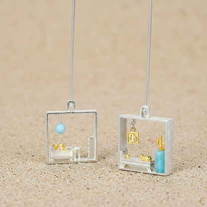 Unique designer silver 18Kt  cat light weight jewelry