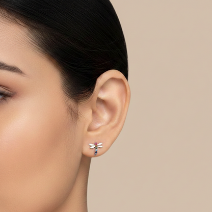 Dainty Insect lover sterling silver studs for daily wear