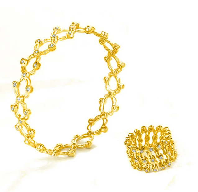 Resizable Ring Gold Bracelet Online View