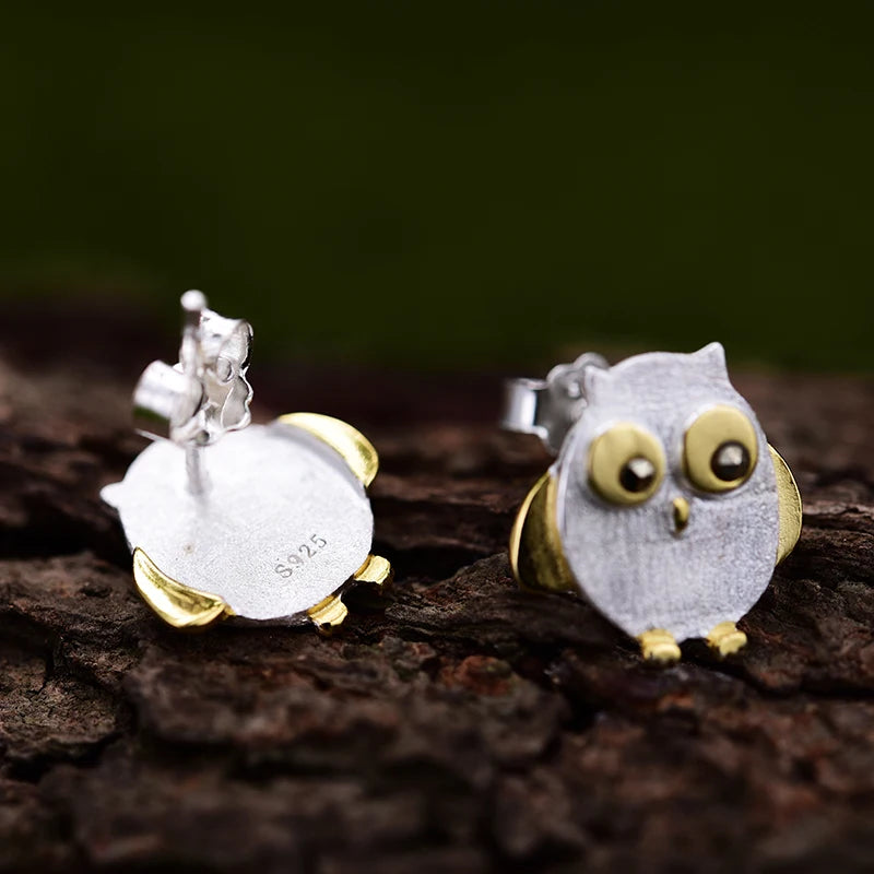 owl silver earrings online