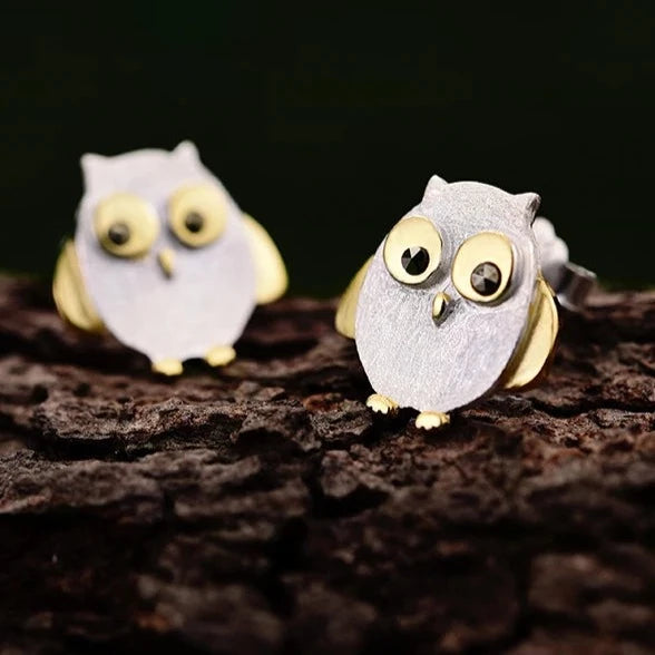 best owl silver earrings