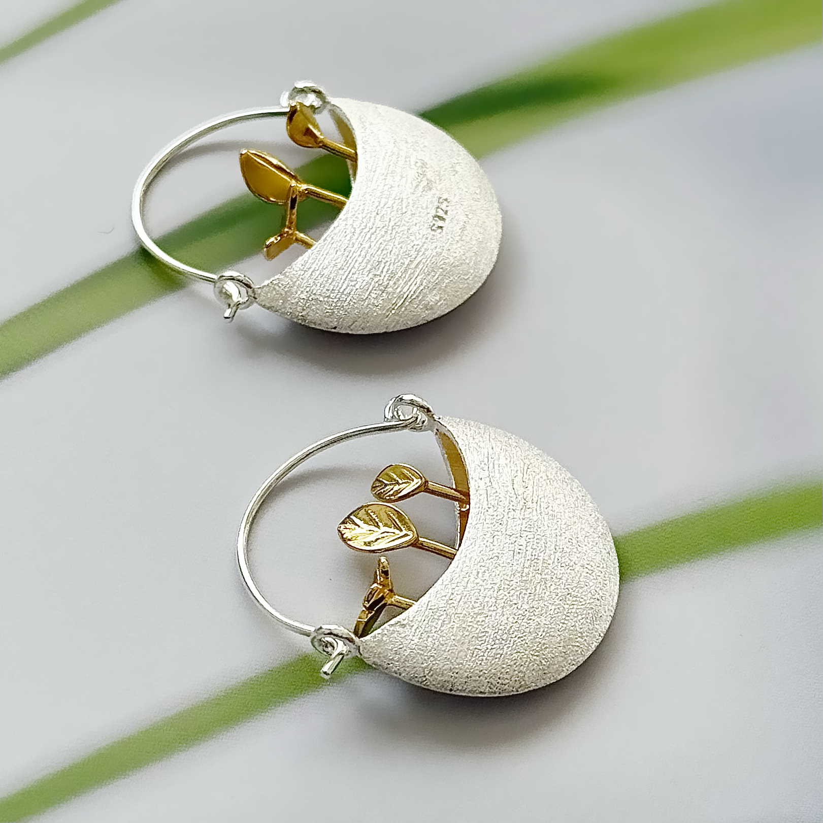 Fine silver earrings 