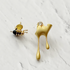 Bumble Bee Silver Earrings 