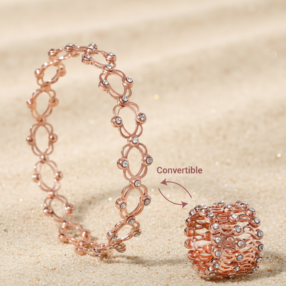 Rose Gold Resizable Ring Bracelet