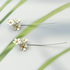 Slide through silver earrings
