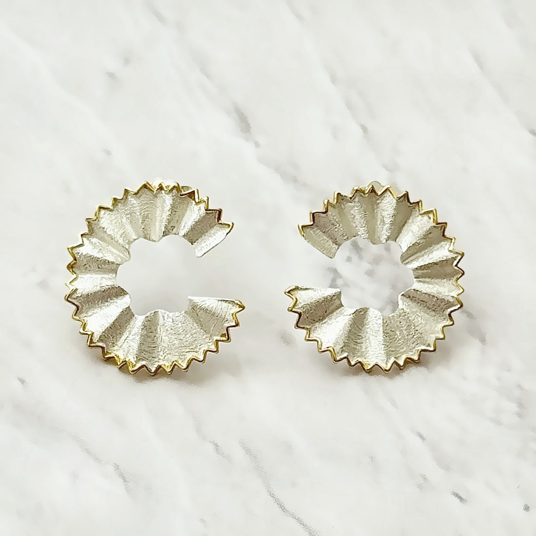 Pencil Shavings stud earrings
