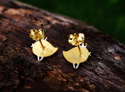 tiny birds gold earrings online