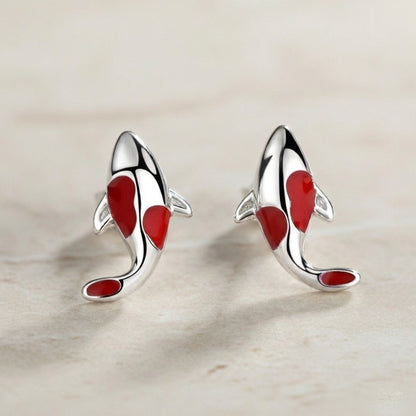 Koi Fish Stud Earrings