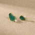 Birthday gift idea: green Lake Tahoe earrings in handcrafted gold plated sterling silver