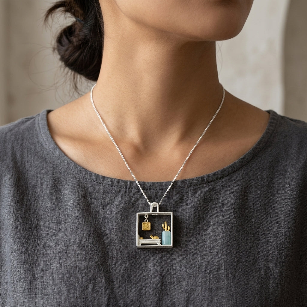 Cat Lover Fine silver necklace , high quality jewelry
