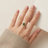 Budget friendly square stone ring adjustable sterling silver gold plated everyday ring