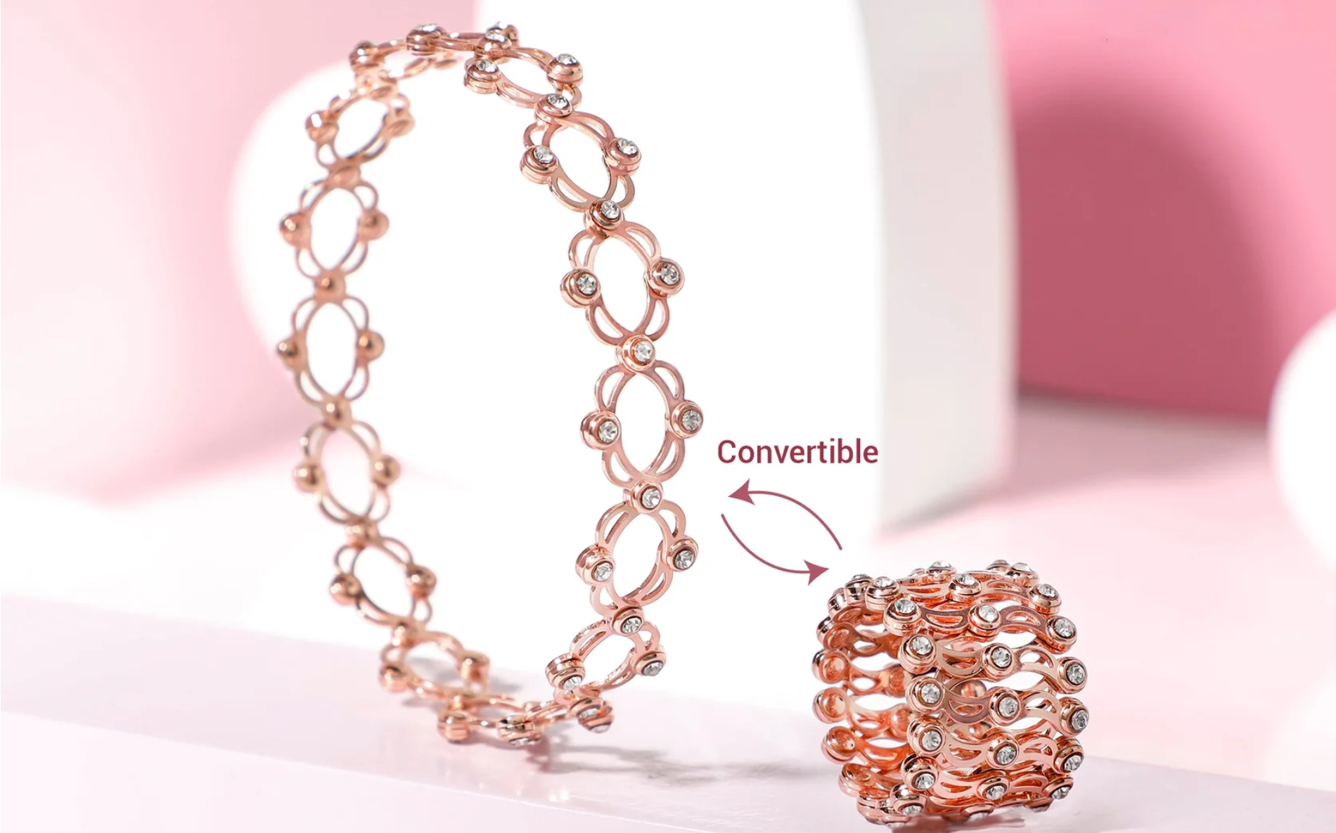 Resizable Ring Rose Gold Bracelet