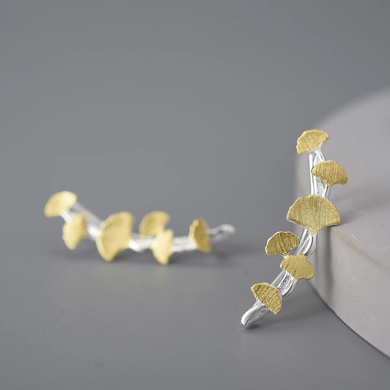 ginkgo leaf earrings